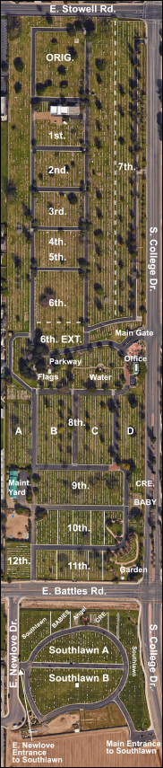 View Aerial Map of the Santa Maria Cemetery